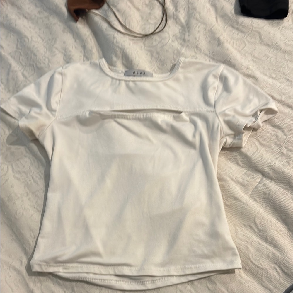 White Short Sleeve Top